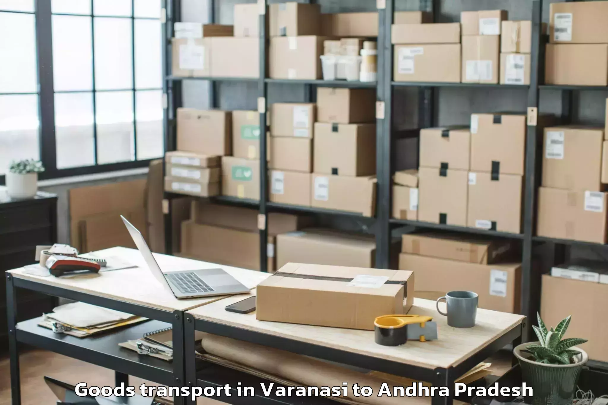 Professional Varanasi to Peddaraveedu Goods Transport